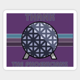 Thank the Phoenicians Purple Magnet